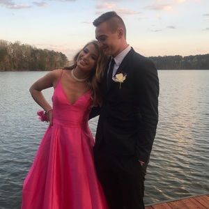 Hot pink jovani prom dress